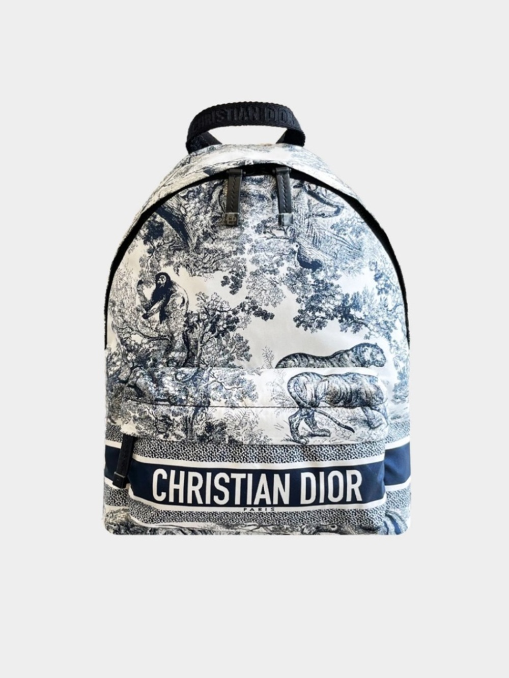 Dior Toile de Jouy Mini Backpack in Navy and White